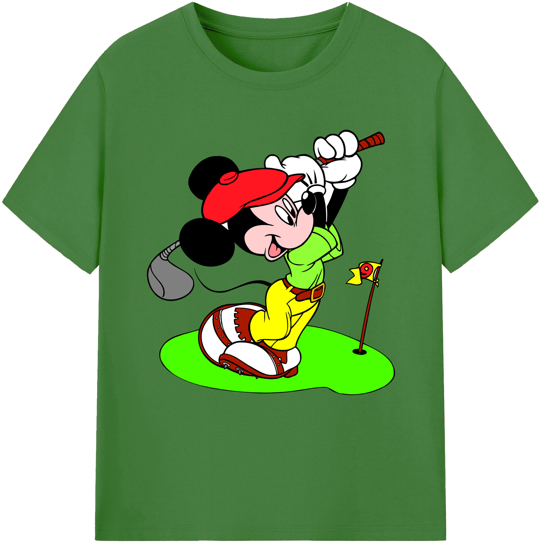 （画像用） ミッキーマウス Mickey Mouse レディースカジュアルプリントTシャツ（綿100％）